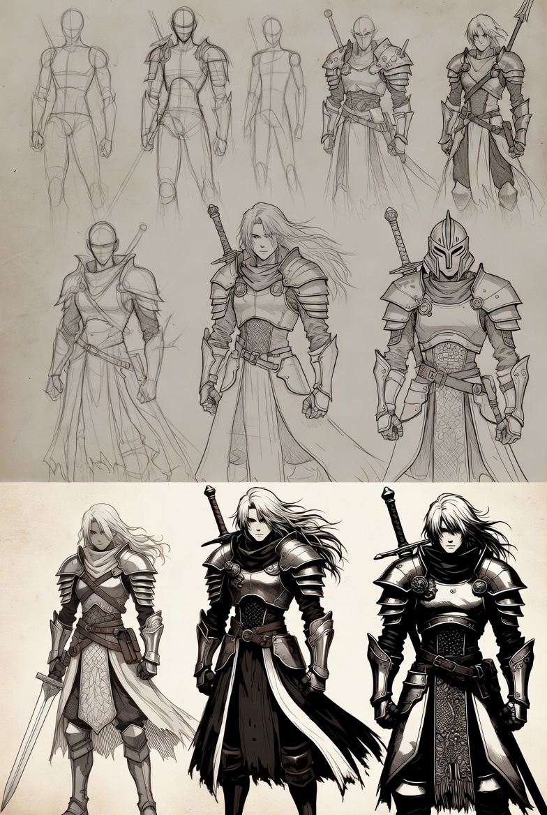 Stage 3 — refined linework